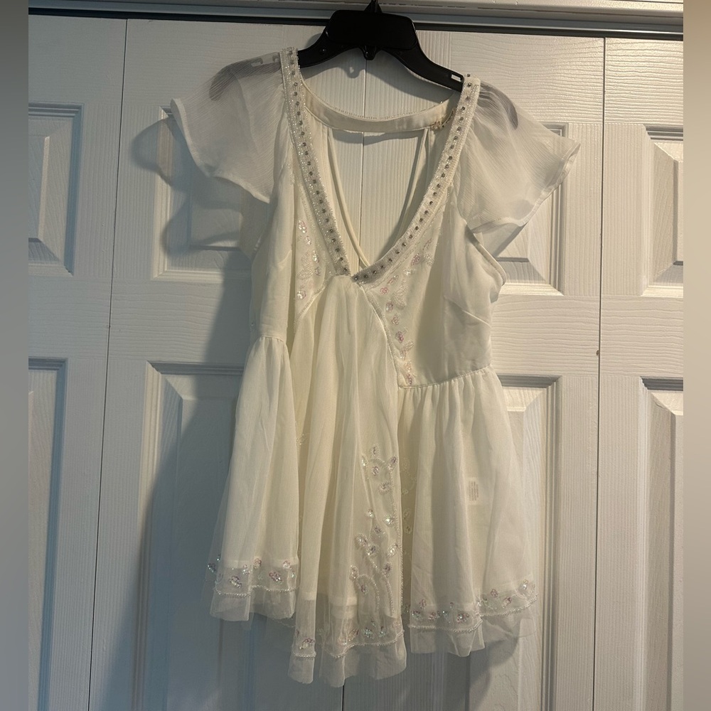 Altar’d State White Beaded Top